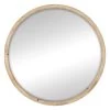 Wood Framed Round Wall Mirror, 30" -Home Decor Shop wood framed round wall mirror 30