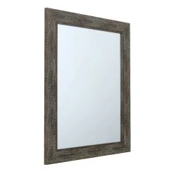 Woven Circle Wall Mirror, 22x28 -Home Decor Shop woven circle wall mirror 22x28 3