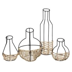 Woven Wood & Metal Vase Centerpiece Wall Art, 20x15